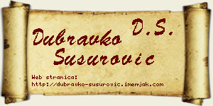 Dubravko Susurović vizit kartica